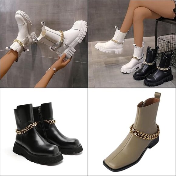 Alloy Cuban Boot Chains 2PCS - Picture 6 of 7